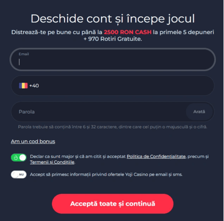 &Icirc;nregistrare Ioji casino